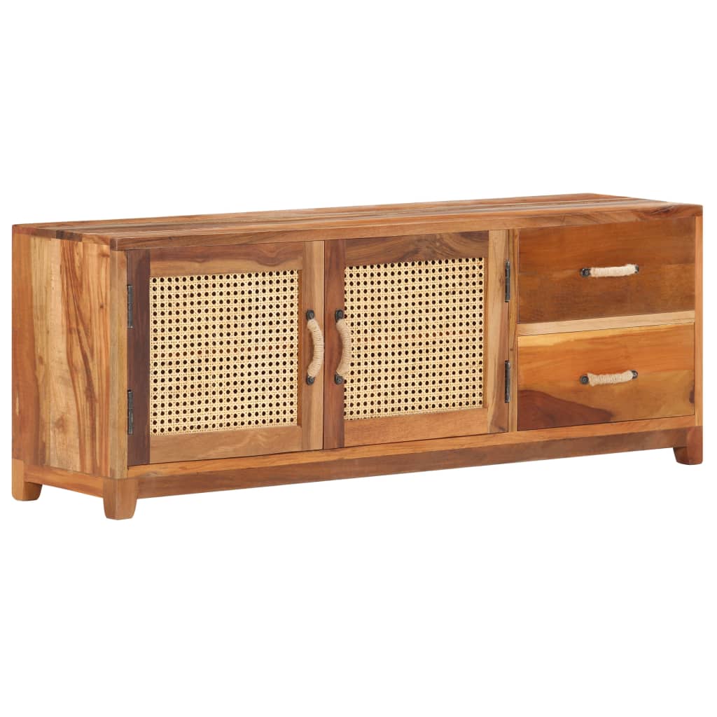 Comoda TV din lemn masiv reciclat, vidaXL, Lemn, 120 x 30 x 45 cm, Maro